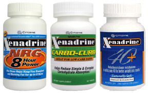 Cytodyne Xenadrin NRG, Xenadrine Carbo Curb, Xenadrine 40+